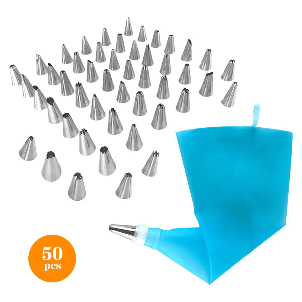 50 шт./компл. силиконовые кухонные аксессуары Обледенение Трубопроводы Крем