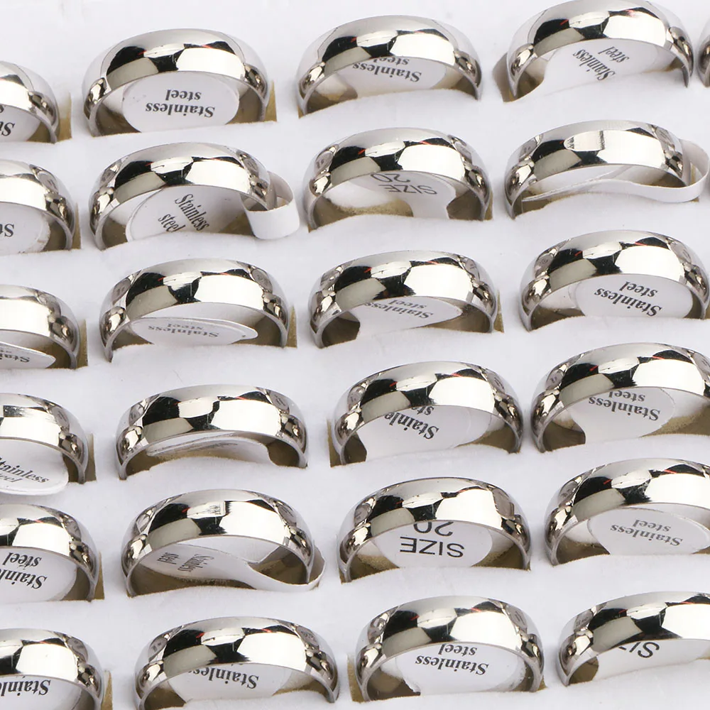 Новинка парные кольца из нержавеющей стали размером 6 мм для мужчин и женщин 50 шт.