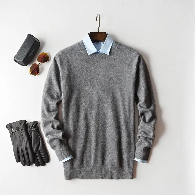 Cashmere Cotton Sweater Men 2021 Autumn Winter Jersey Jumper Robe Hombre Pull Homme Hiver Pullover Men O-neck Knitted Sweaters