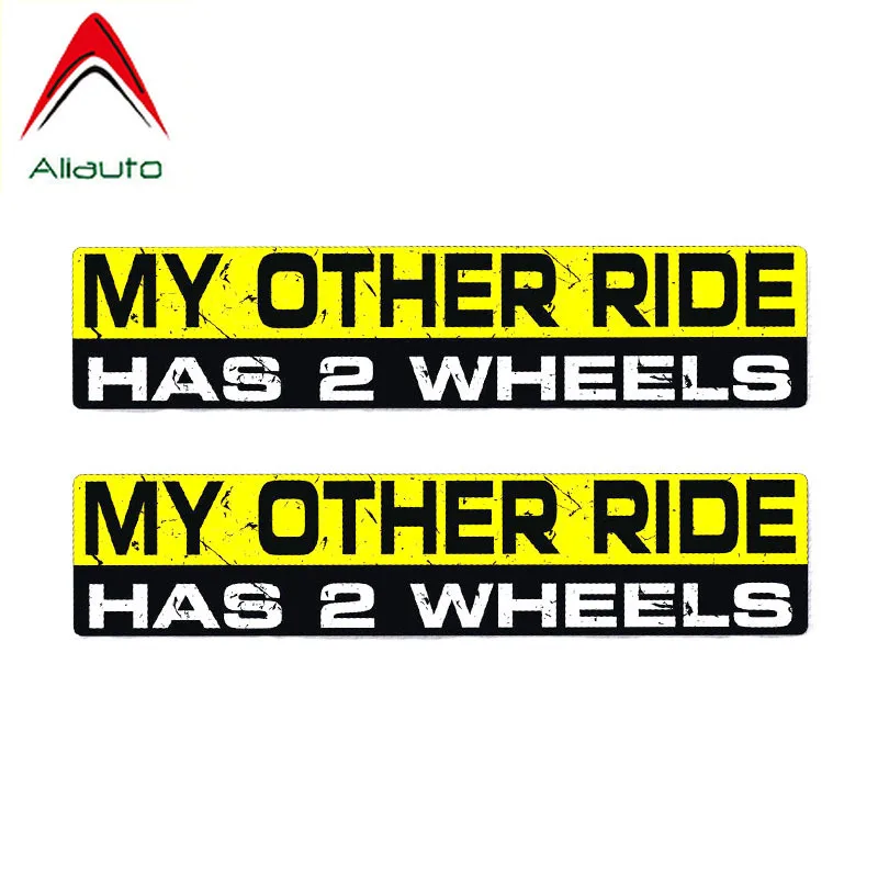 

Aliauto 2X Creative Car Sticker Interesting My Other Ride Waterproof Reflective Decal Auto Accessories PVC,18cm*4cm