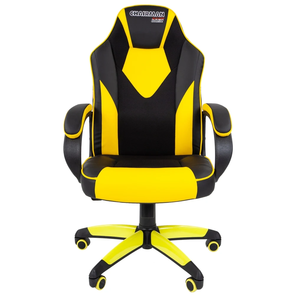 Computer chair Chairman GAME 17 Black-Yellow Furniture For Home Office Chairs |