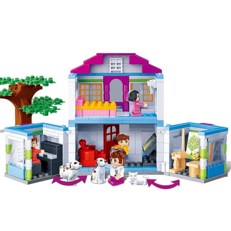 BanBao дом мечты вилла плавательный бассейн кирпичи образовательная модель