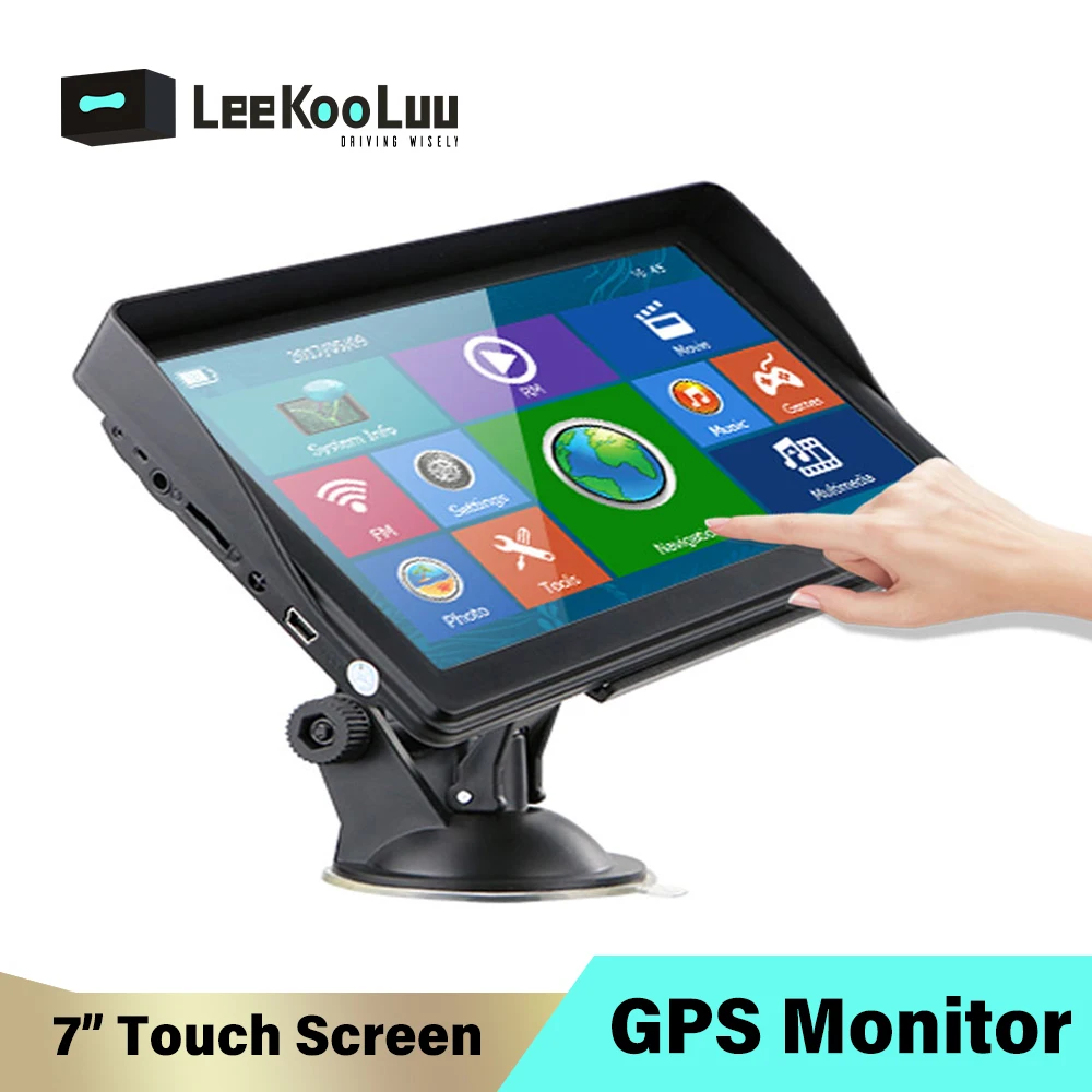 LeeKooLuu 7 дюймовый HD Автомобильный GPS навигатор спутниковая навигация 8 ГБ