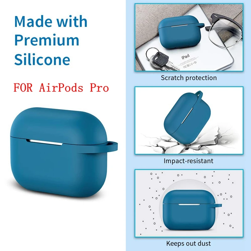 Силиконовый чехол для наушников Airpods Pro мягкая Беспроводная bluetooth гарнитура