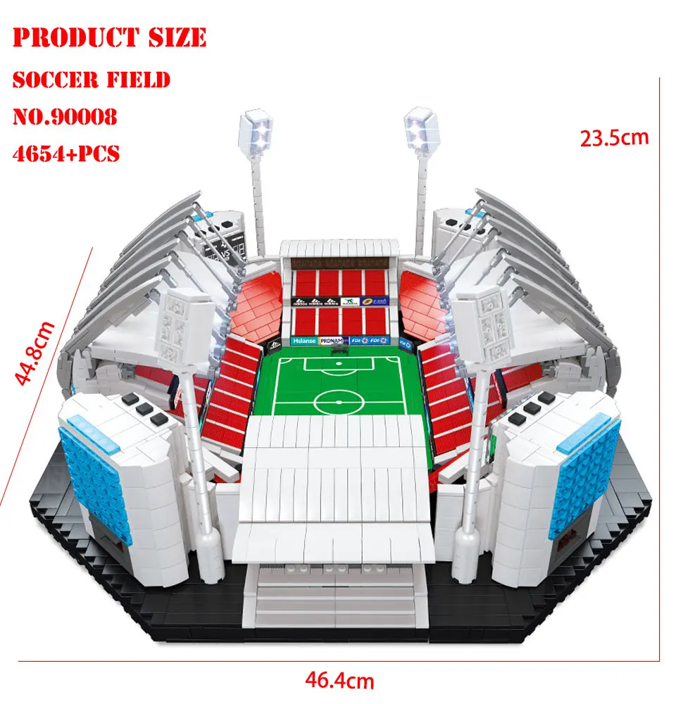 BZDA модель футбольного поле строительные блоки креативный классический