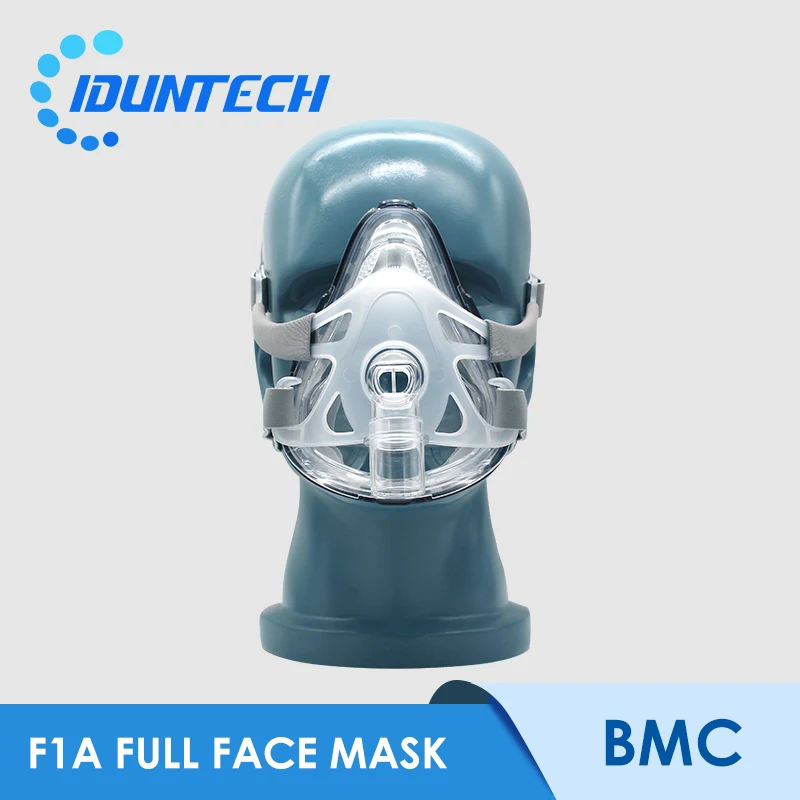 Iduntech CPAP Полнолицевая маска F1A BPAP респиратор без лба с регулируемыми Головными