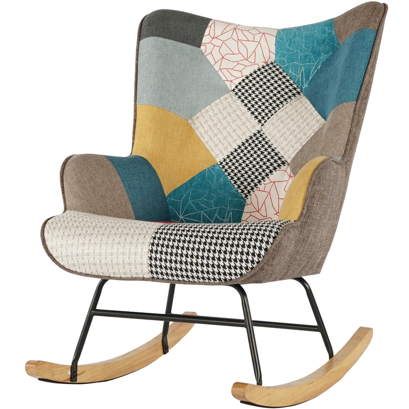 Скандинавское искусство сшитое кресло качалка для отдыха диван взрослых сна