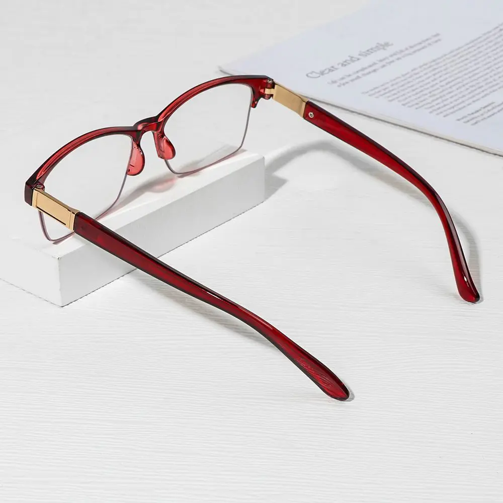 Ультралегкие очки для чтения в полуоправе женщин и мужчин портативные