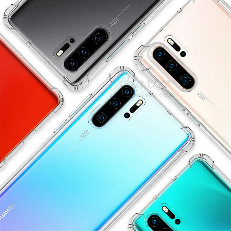 shockproof soft silicon phone case for huawei p30 p40 pro lite e clear case tpu protection cover huawey p 40 30 p30lite p30pro free global shipping