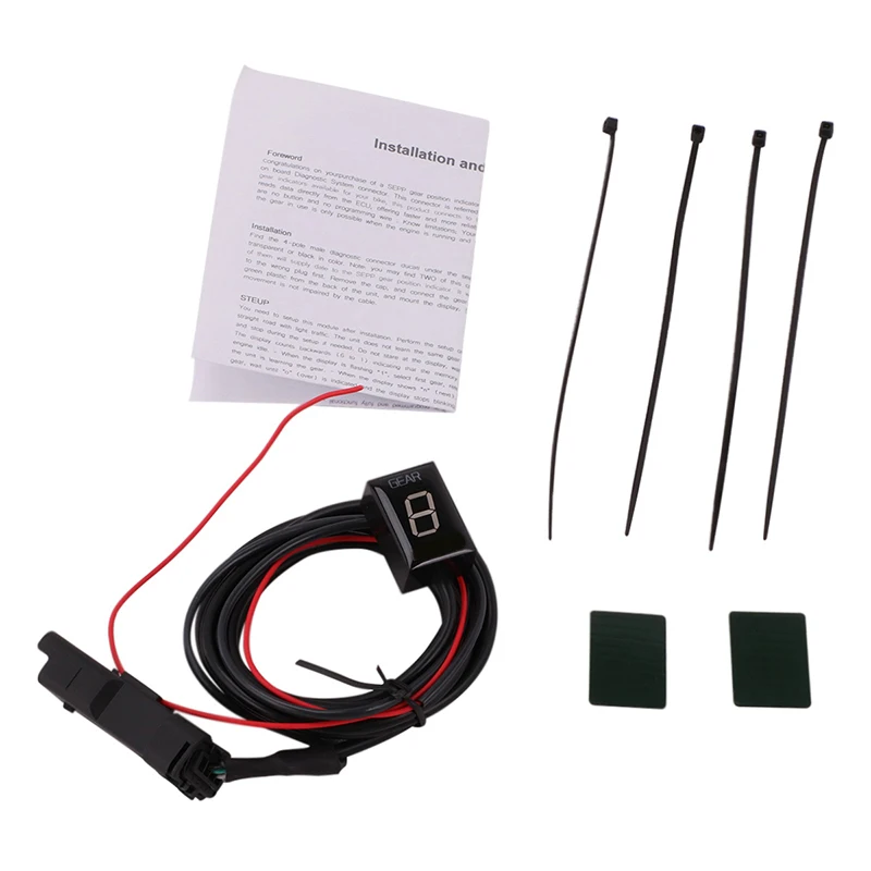 Мотоцикл светодиодный цифровой дисплей шестерни 1-6 индикатор скорости для Ducati