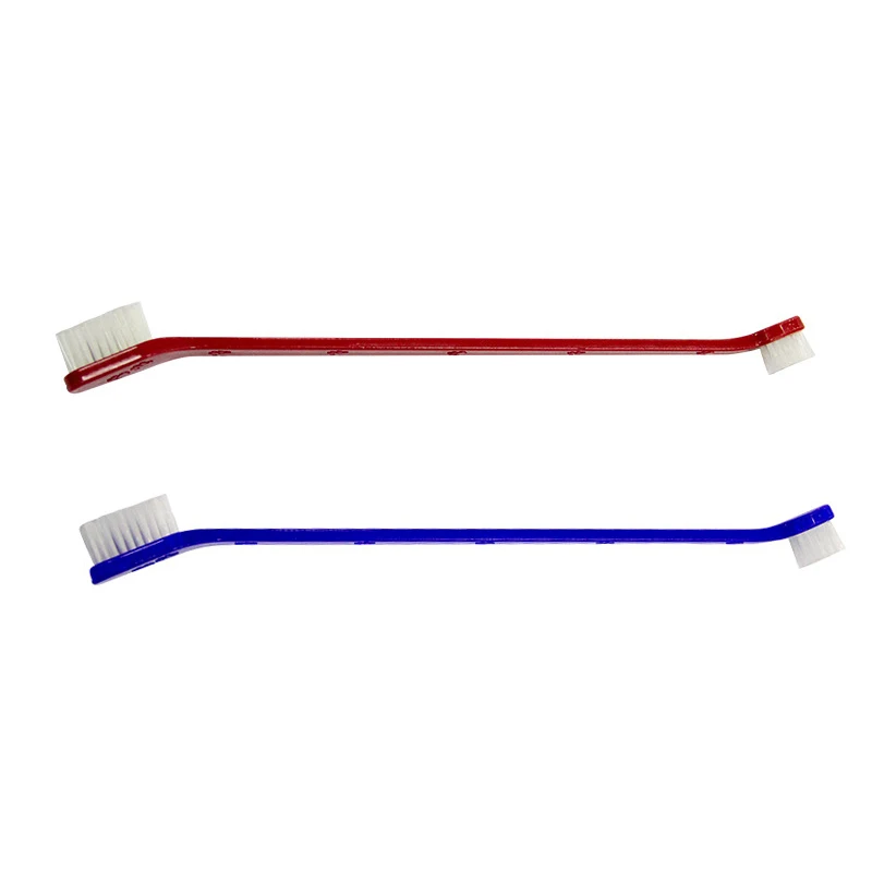 

2PCS/SET Pet Toothbrush Dental Care Cats Dog Toothbrush Pet Toothbrush Double Ended Dental Care Pet Teeth Clean Accessories