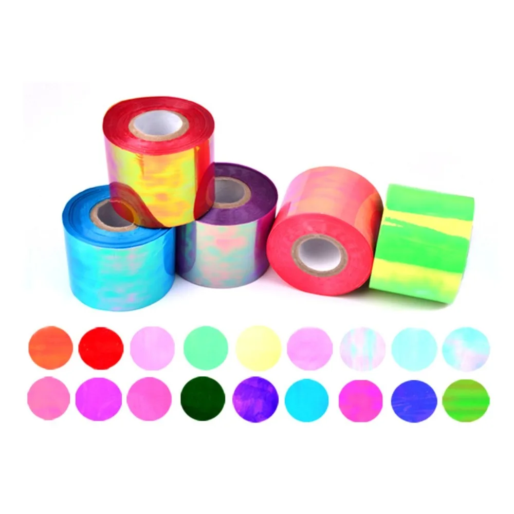 Голографическая блестящая лазерный ногтей наклейки для Размеры 100 м * 4 см