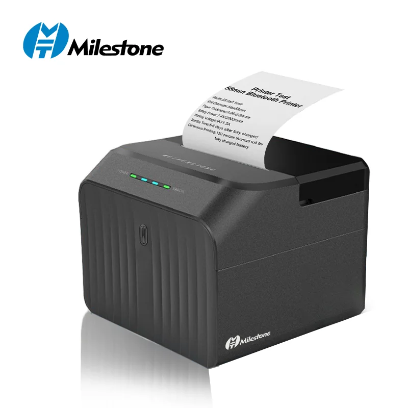Термопринтер Milestone Bluetooth 58 мм POS терминал чеков билетов поддержка наличных USB