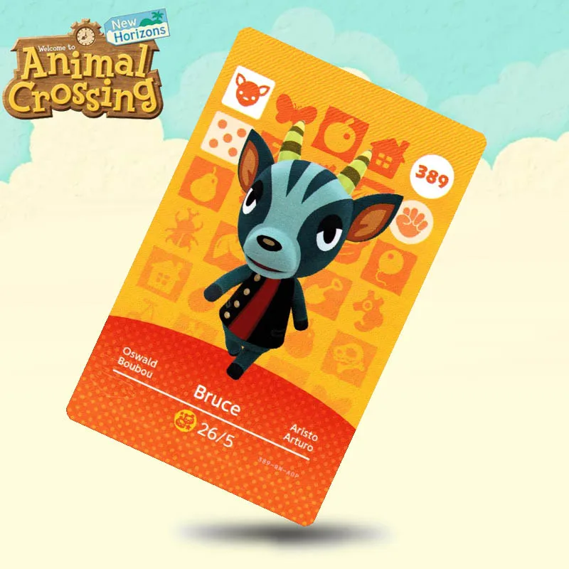 Карта пересечения животных Брюса 389 карты амиибо работают для игр Switch NS 3DS |