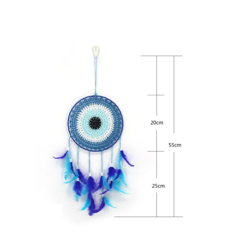 

Hot Dream Catcher With Lights Feathers Hand-Woven Ornaments Birthday Graduation Gift Wall Hanging Decor For Car Home Decoration