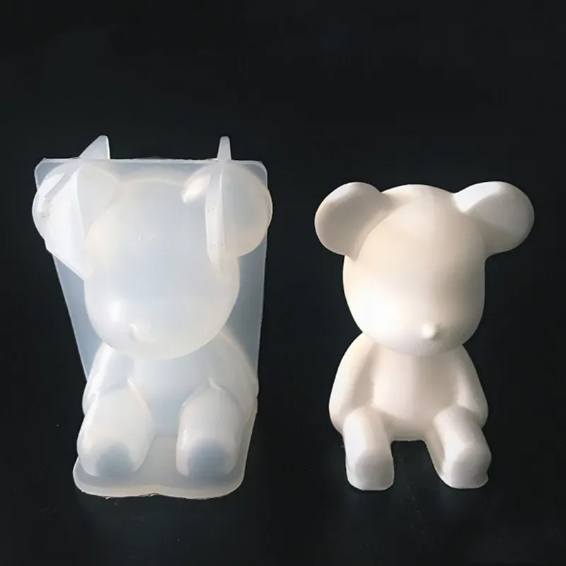 Силиконовая форма Медведь для сидения 3D сделай сам помадка торт Шоколадка гипс