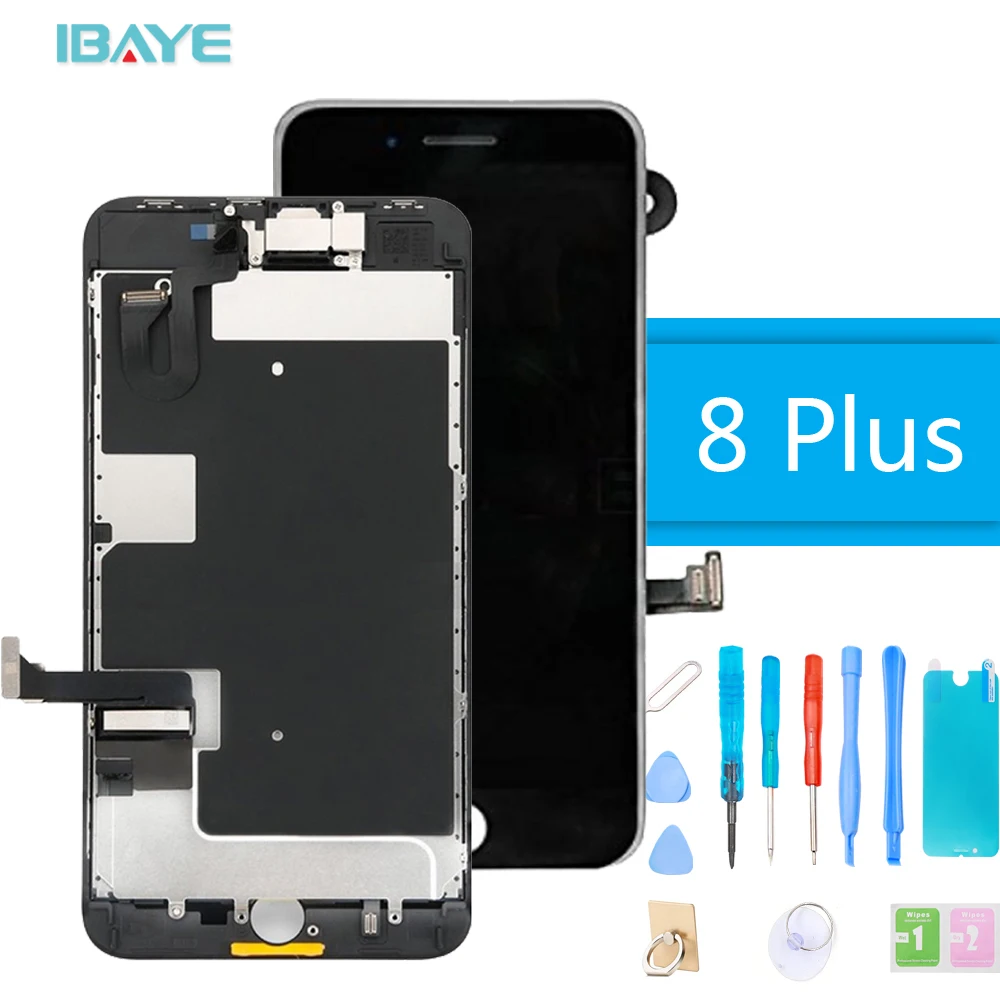 ЖК дисплей роскошный костюм дигитайзер полная сборка для iphone 8 Plus 3D сенсорный