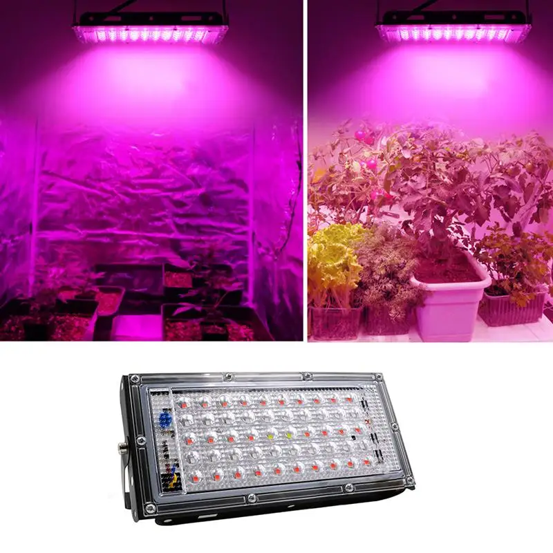 

LED Grow Light AC220V 50W LED Full Spectrum Floodlight Indoor Outdoor Greenhouse Plant Growing Lamps Hydroponic Plant Spotlight