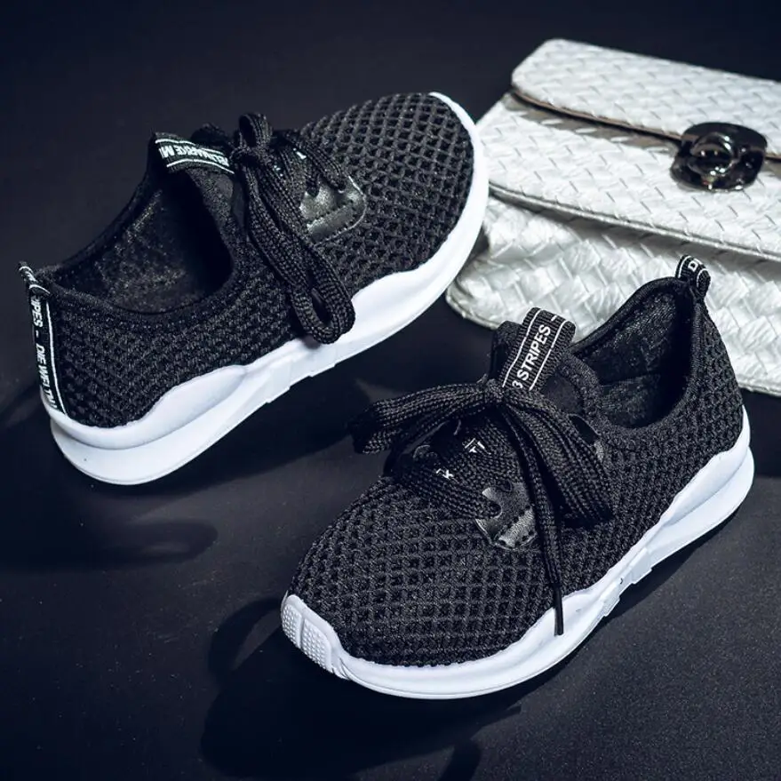 Kids Shoes Little Girl Boys Running Sneakers Air Mesh Breathable Simple Design for and Child | Детская одежда и обувь