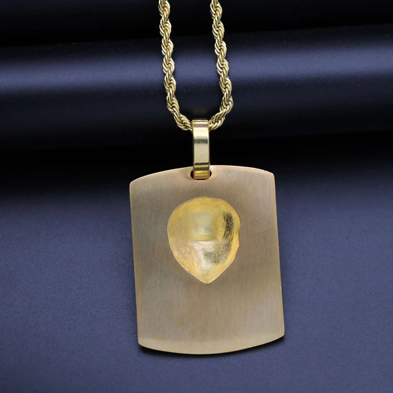 Подвески в стиле хип-хоп из нержавеющей стали золотого цвета с блестками и львом