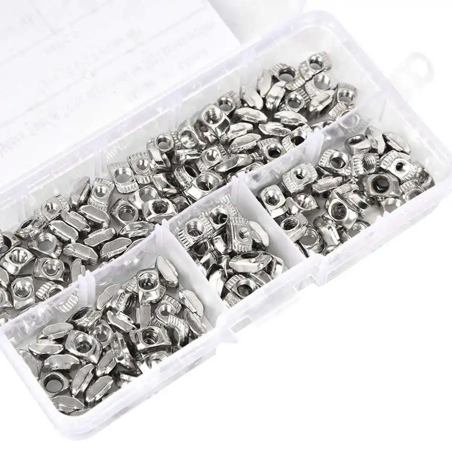 

160Pcs T Slot Sliding Nuts Assortment Kit M3 M4 M5 T Nut for 2020 Aluminum Profiles Nut Fastener Hardware Accessories