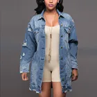 Женская джинсовая Куртка на пуговицах, винтажная короткая джинсовая Куртка в стиле хип-хоп, длинная Куртка с карманами, # t3g