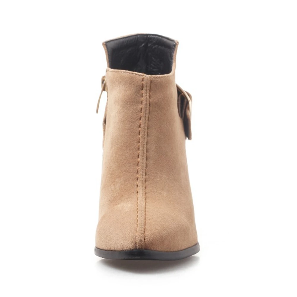 Hot Sale Woman Super Big Size 32-48 New Round Toe Med Knee Boots Women Casual Increased High Heel 7.5CM Fashion Warm Shoes 218-5 | Обувь