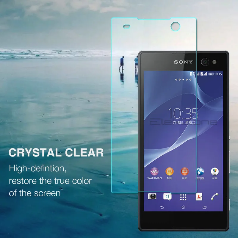 9h защитная пленка из закаленного стекла для sony Xperia C3 2.5D Защитная экрана HD |