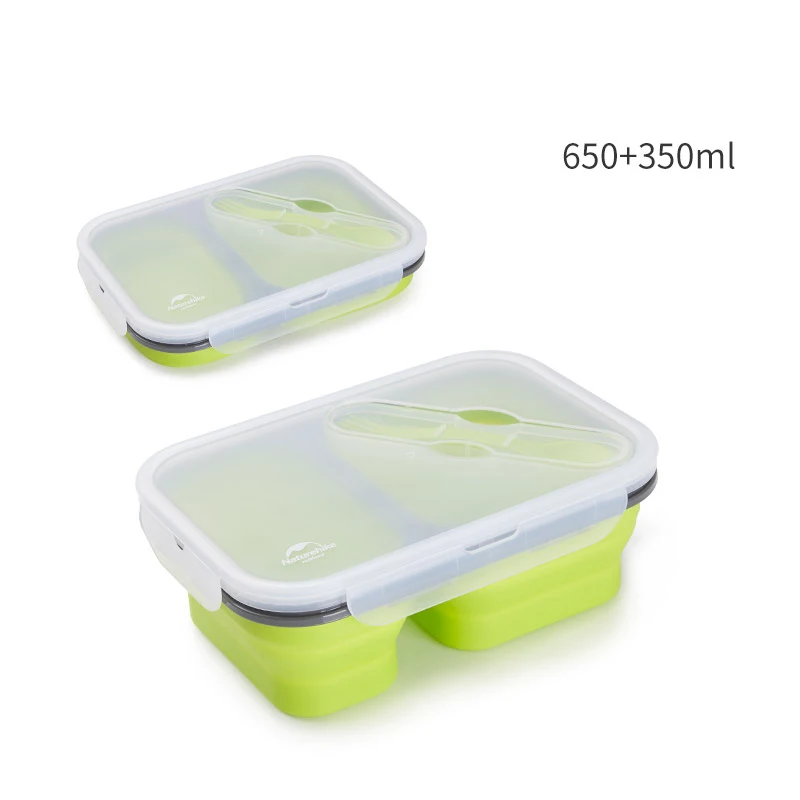 

Naturehike Foldable Compartment Lunch Box Ultralight Portable Outdoor Picnic Dinner Box Microwavable Heated School Bento Box