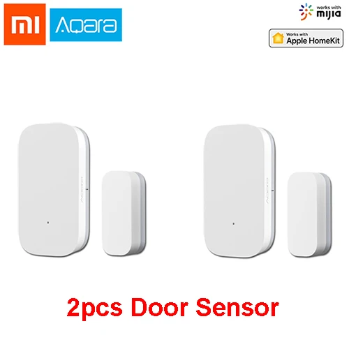 2pcs Door Sensor Xiaomi Aqara комплекты умного дома шлюз 3 хаб камера настенный беспроводной переключатель двери окна сенсор дверной звонок беспроводной релейный модуль домашний комплект - Цвет: 2pcs Door Sensor