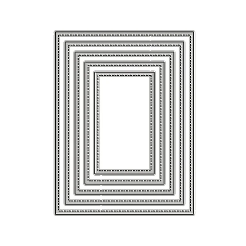 New Nesting Stitched Rectangle Frame 2020 Metal Cutting Dies for DIY Scrapbooking and Card Making Decor Embossing Craft No Stamp | Дом и сад