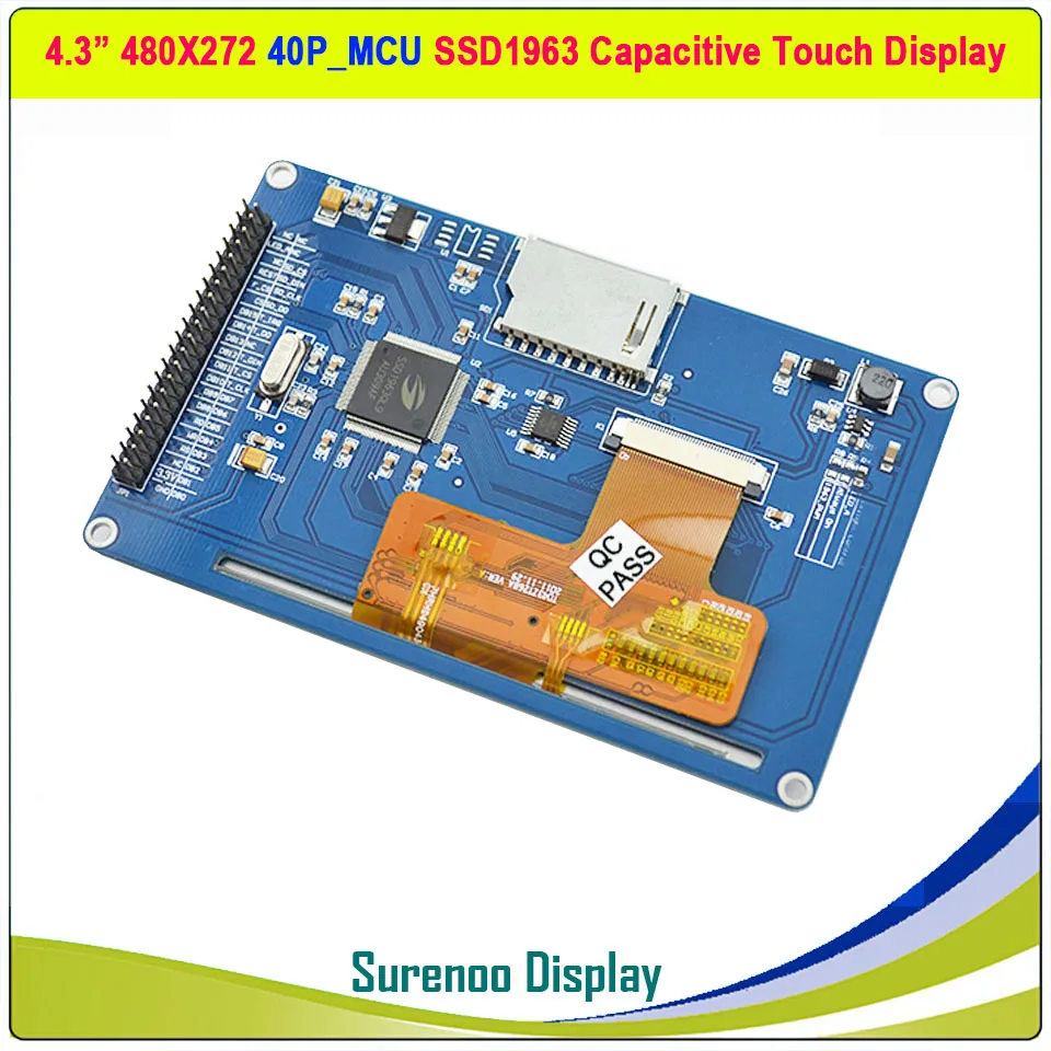 4," 480*272 SSD1963 емкостный/резистивный сенсорный 16_Bit MCU TFT ЖК-модуль дисплей экран панель