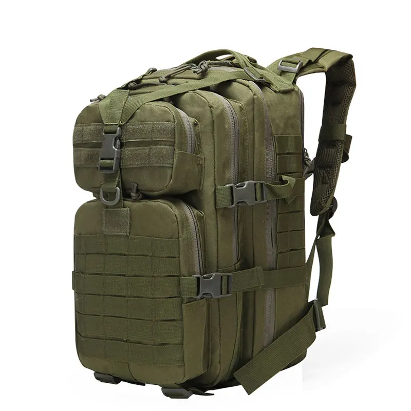 Военный Рюкзак Molle, тактическая армейская штурмовая сумка, 3P EDC, рюкзак для походов, кемпинга, охоты, камуфляж, водонепроницаемый пакет 45L - Цвет: army green