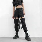 Апрель Момо 2021 модные новые D-образные полые персонализированные повседневные брюки женские уличные крутые складные комбинезоны с лентами