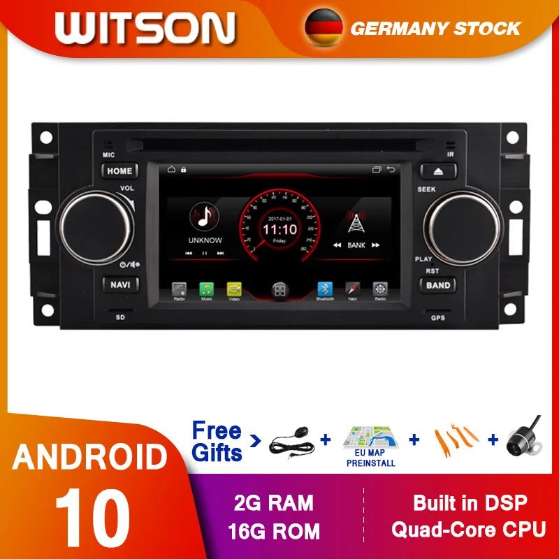 WITSON android 10 автомобильный мультимедийный плеер 5 дюймов для
