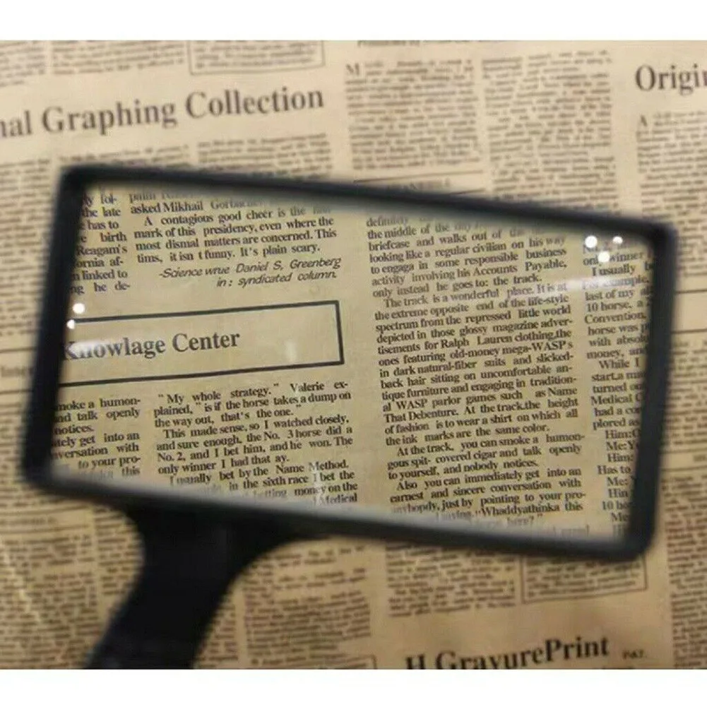

Handheld Magnifier 3X Reading Magnifying Glass Jewelry Loupe 100mm*50mm For Older Watching Tools