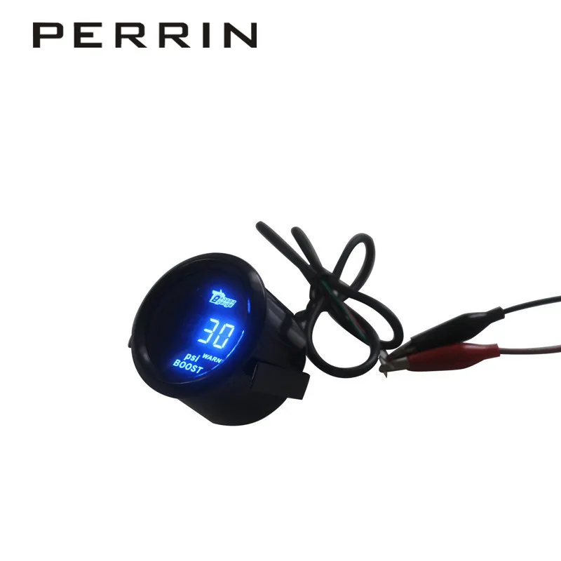 Датчик турбонаддува 2 дюйма 52 мм -14 ~ 30 фунтов на кв. дюйм Синий цифровой