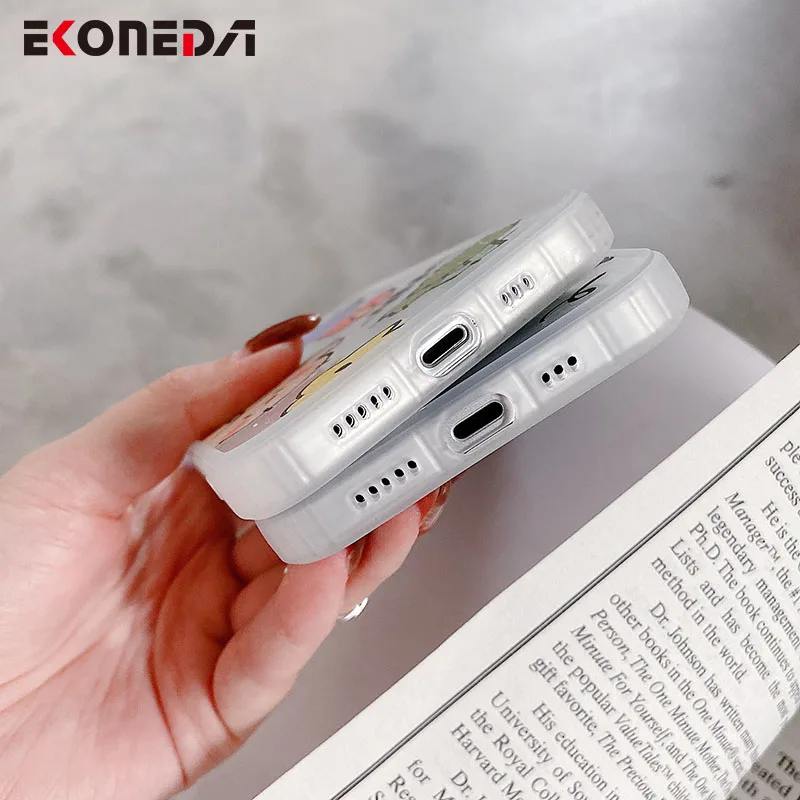 

EKONEDA Heart Camera Cartoon Graffiti Case For iPhone 11 12 Pro XS Max X XR 7 8 Plus Protective Case Silicone Soft TPU Cover