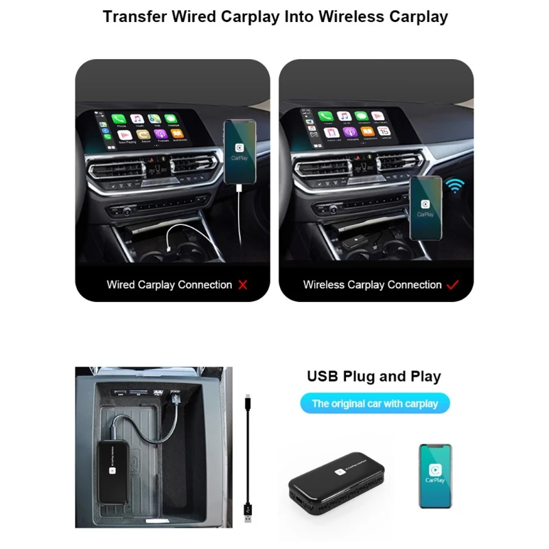 C9GD USB беспроводной адаптер Carplay Dongle Mirrioing автомобильная система Android-IOS Поддержка