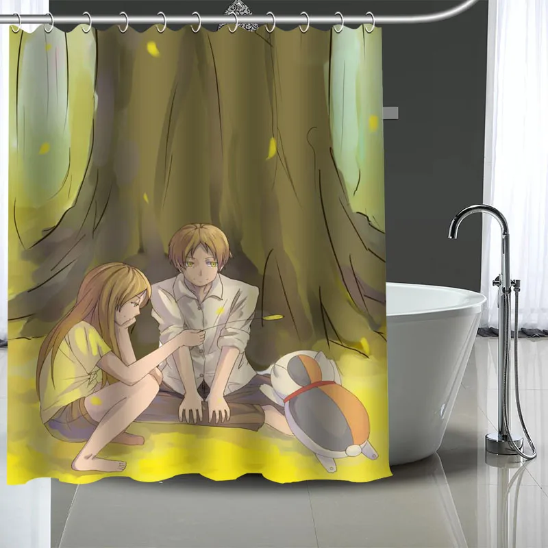 

Waterproof Shower Curtain Can Be Customized Natsume's Book of Friends Bathroom Shower Bath Supplies Polyester Shower Curtain