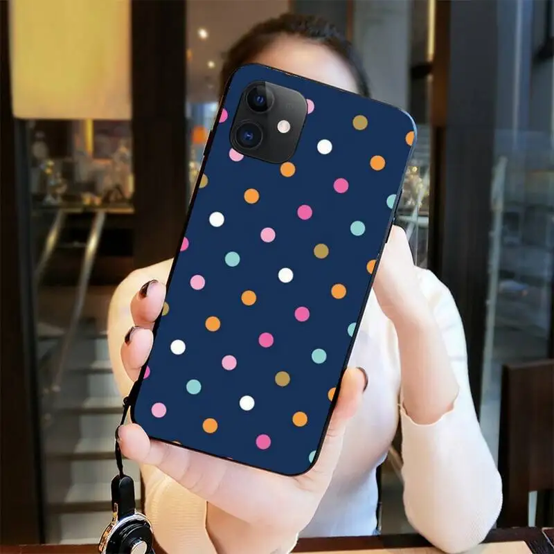 polka dots art phone case for iphone 12 pro max 11 pro xs max 8 7 6 6s plus x 5s se 2020 xr case free global shipping