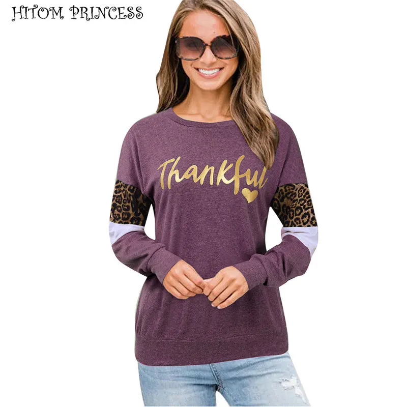 

HITOM PRINCESS, осенняя леопардовая футболка, женская футболка с буквенным принтом, с длинным рукавом, в стиле пэчворк, базовая футболка, повседнев...