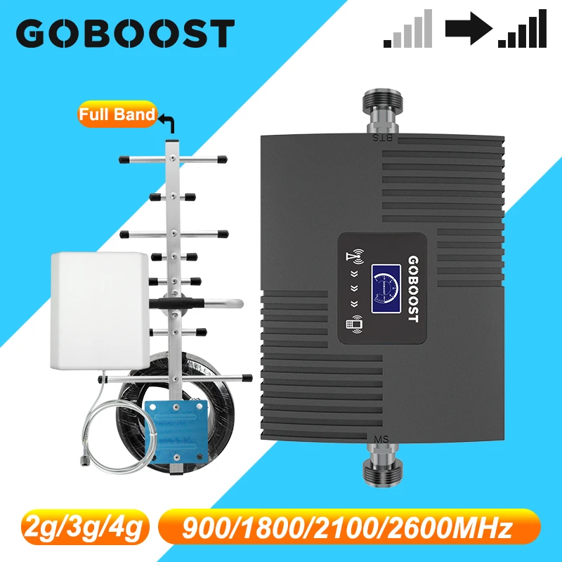 Усилитель сотовой связи GOBOOST GSM 900 2g 3g 4g LTE 1800 2600 UMTS 2100 МГц усилитель сигнала