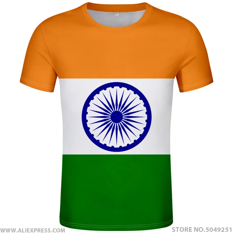 INDIA T Shirt Name Number Ind T-shirt Photo Clothes Print Diy Free Custom Made Nation Flag Hindi Country Republic Indian Jersey