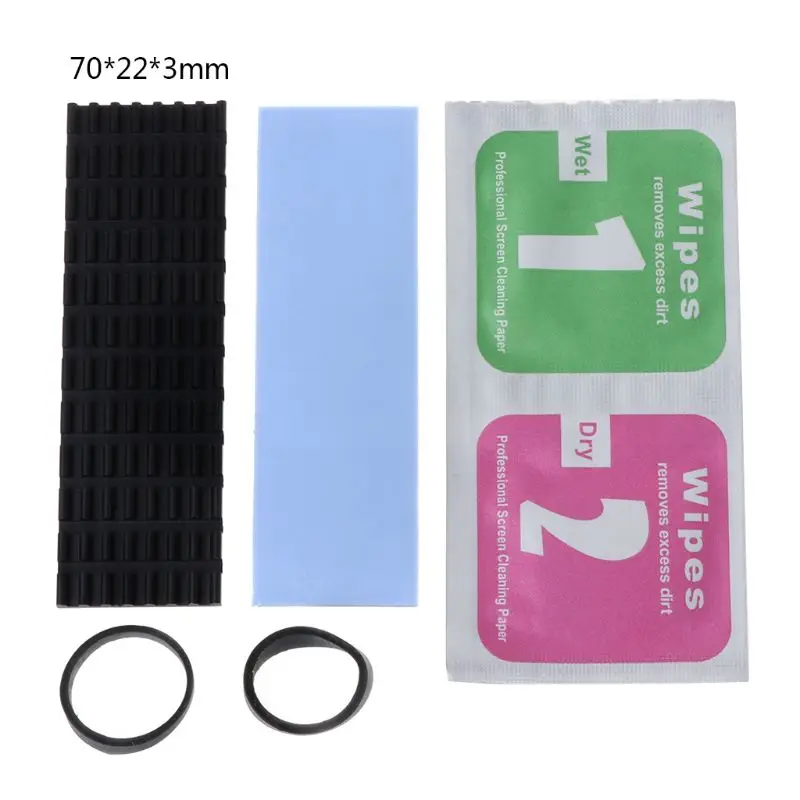 

Black Heatsink Heat Dissipation Radiator M.2 Cooling Heat Sink Heat Thermal Pads for M.2 2280 PCI-E NVME SSD