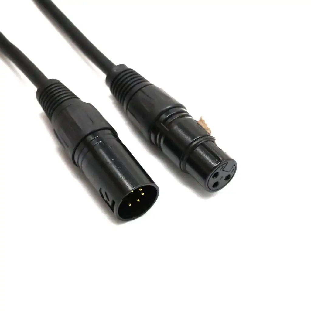 Адаптер DMX 5 Pin Male to 3 контактный XLR Female Cable Converter Wire Lead|Детали и аксессуары для