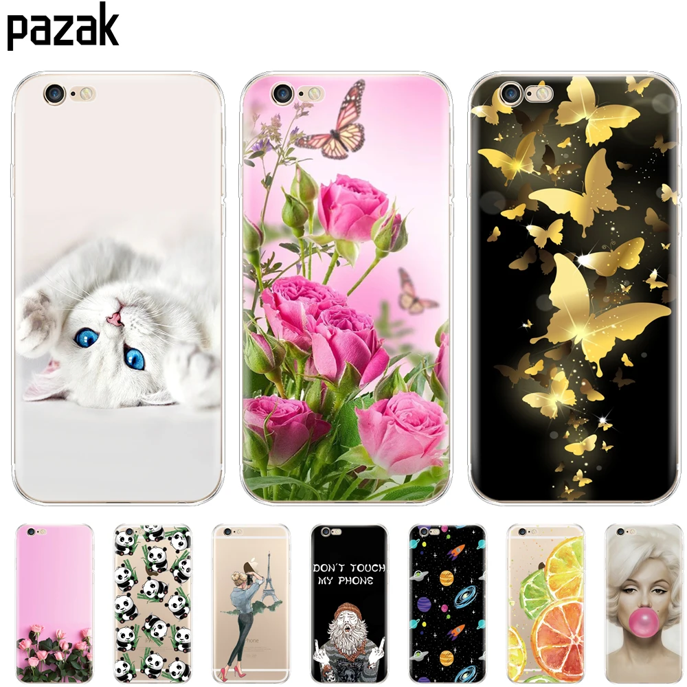 Силиконовый чехол для iphone 5S 5 s se из мягкого ТПУ Apple iPhone 6 plus etui бампер |