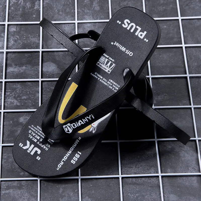 Home travel flip-flops male fashion couple Korean version of non-slip deodorant sandals non-slip wear beach shower slippers