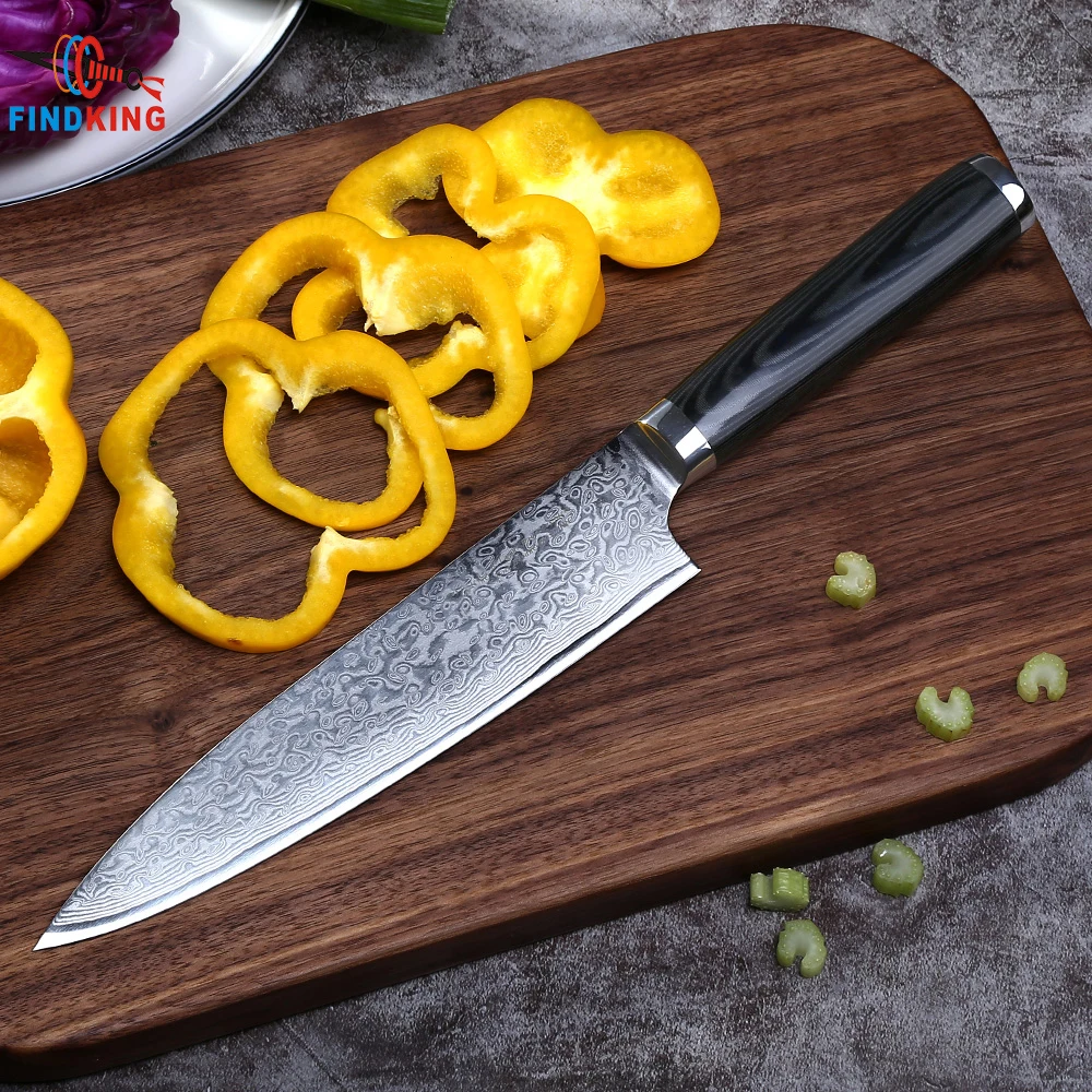 FINDKING Новый дамасский нож Mikata с ручкой 8 дюймов шеф-нож 67 слоев кухонные ножи из