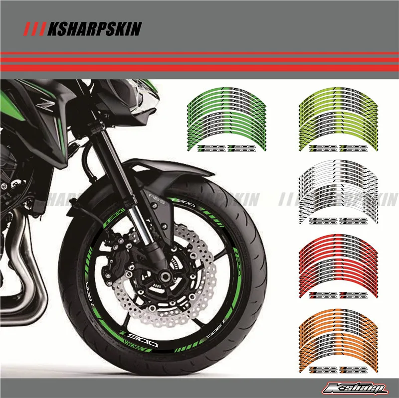 Pegatina руэда мото обод колеса наклейки светоотражающие полосы для всех kawasaki